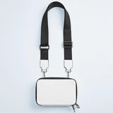 Casual Small Box Ladies Messenger Bag PU Leather Wide Shoulder Strap
