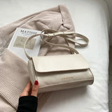 Casual Small Handbags For Women High Pu Leather One Shoulder Bags Square Female