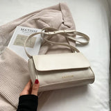 Casual Small Handbags For Women High Pu Leather One Shoulder Bags Square Female