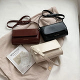 Casual Small Handbags For Women High Pu Leather One Shoulder Bags Square Female