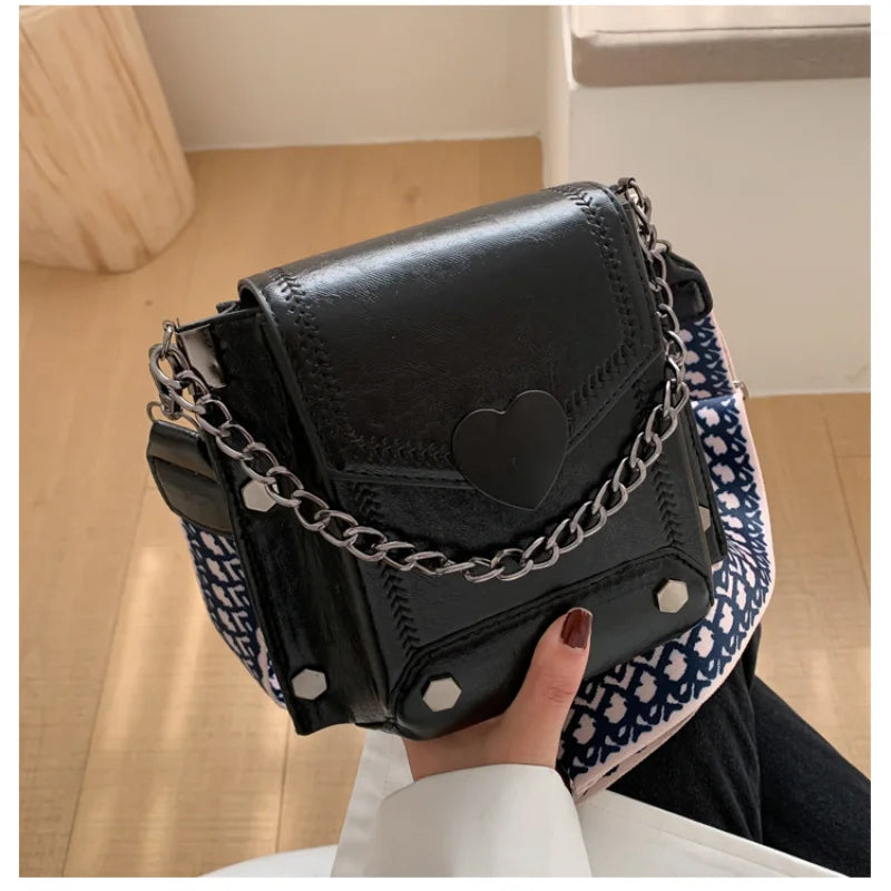 Casual Small Square Bag Female Autumn Wild Texture Messenger Bag