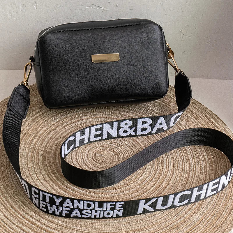Small Square Shoulder Bag For Women PU Leather Crossbody Lady Handbag