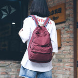 Canvas Women Backpack Large Capacity Travel Bag School Laptop Mochilas