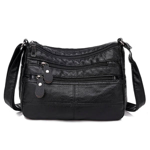 Womens Soft Leather Crossbody Bag
