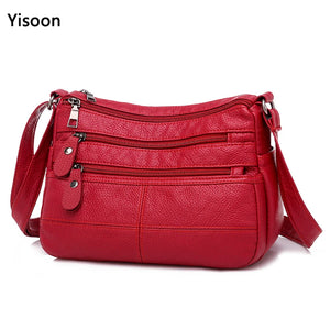 Womens Soft Leather Crossbody Bag