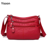 Womens Soft Leather Crossbody Bag
