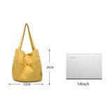 Casual Solid Canvas Shoulder Bags Large Capacity Female Tote Bag