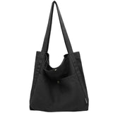 Casual Solid Canvas Shoulder Bags Large Capacity Female Tote Bag