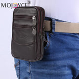 Casual Solid Crossbody Fanny Packs Men Leather Small Waist Bag Vintage