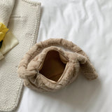 Women Heart Plush Top-handle Shoulder Bag