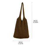 Casual Knitted Shoulder Bag Large Tote Beach Travel Handbag