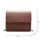 Classic Leather Handbag Solid Sling One Shoulder Bag