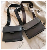 Classic Leather Handbag Solid Sling One Shoulder Bag