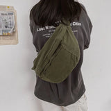 Solid Fanny pack Waist Bag Unisex Crossbody Chest Bags Hip hop Canvas Belt Bag