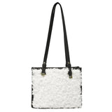 Soft Lambswool Large Totes Bags for Women Winter Plush Handbags