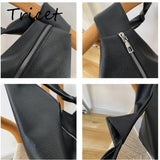 Casual Solid Crossbody Bag Large Capacity Soft Lady Shoulder Bag