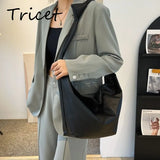Casual Solid Crossbody Bag Large Capacity Soft Lady Shoulder Bag