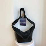 Casual Solid Crossbody Bag Large Capacity Soft Lady Shoulder Bag
