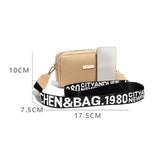 Casual Small Messenger Bag for Women Embroidery Shoulder Strap Female Bag