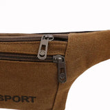 Casual Canvas Waist Pack Anti-theft Chest Bag for Men and Women