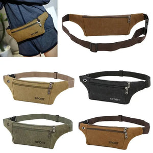 Casual Canvas Waist Pack Anti-theft Chest Bag for Men and Women