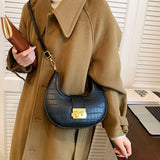 Stone Print Hand Carrying Dumpling Bag - Female Shoulder Bag