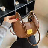 Stone Print Hand Carrying Dumpling Bag - Female Shoulder Bag