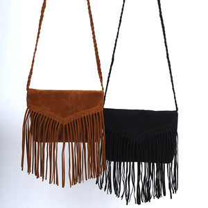 Casual Tassel Bag for Women Hip Hop Handbag Shoulder Bag Crossbody Bag