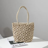 Casual Women Straw Woven Bag Shoulder Beach Rattan Handbag