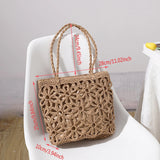 Casual Women Straw Woven Bag Shoulder Beach Rattan Handbag