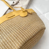 Women Straw Shoulder Bag Small Totes Rattan Beach Travel Purses