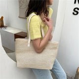 Straw Shoulder Bag Large Capacity Tote Lady Purses