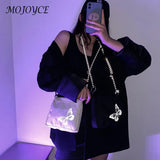 Casual Streetwear Crossbody Bag Women Butterfly Reflective Small Shoulder Handba