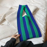 Casual Stripe Pattern Shoulder Bag Women Handbag