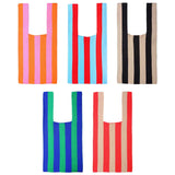 Casual Stripe Pattern Shoulder Bag Women Handbag