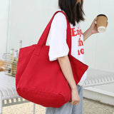 Casual Canvas Shoulder Tote Bag Women's Eco Handbag Large Shopper