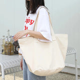 Casual Canvas Shoulder Tote Bag Women's Eco Handbag Large Shopper