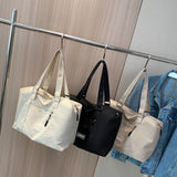 Casual Style Large Canvas Tote Bag for Women Spring Shoulder Side Bag