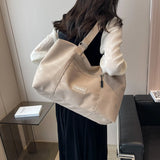 Casual Style Large Canvas Tote Bag for Women Spring Shoulder Side Bag