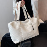 Casual Style Large Canvas Tote Bag for Women Spring Shoulder Side Bag