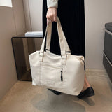 Casual Style Large Canvas Tote Bag for Women Spring Shoulder Side Bag