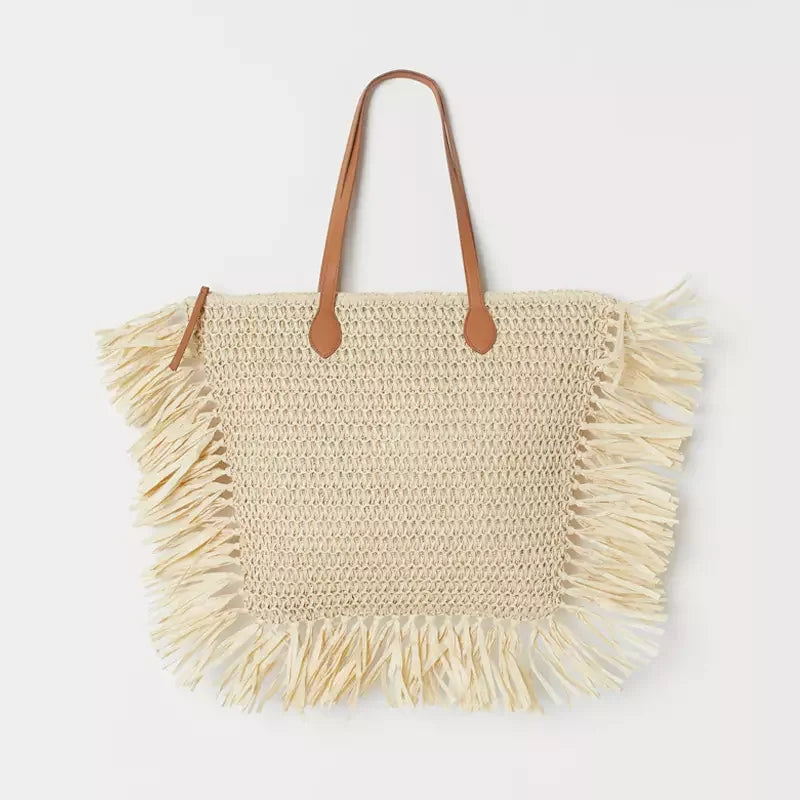 Tassel Straw Bag Paper Woven Women Shoulder Bags Lady Handbags