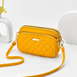 Casual Three Layer Lozenge Shoulder Bag For Women