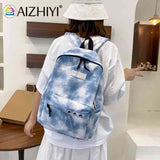 Tie Dye School Backpack for Girls with Multi-layer Pockets