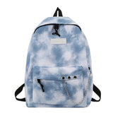 Tie Dye School Backpack Large Capacity Girls College Student Soft Bag