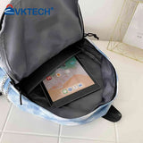 Tie Dye School Backpack Large Capacity Girls College Student Soft Bag