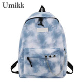 Tie Dye School Backpack Women Large Capacity Soft for College Student