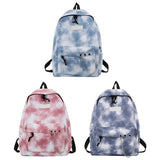 Tie Dye School Backpack for Girls Gradient Chain Travel Bag