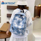 Tie Dye Girls School Backpack Large Capacity Travel Backpack