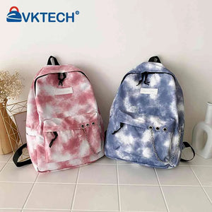 Tie Dye Girls School Backpack Large Capacity Travel Backpack